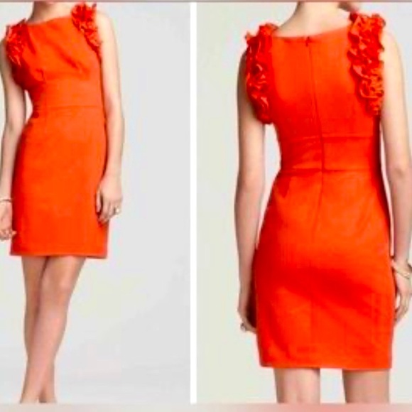 Trina Turk Vibrant Orange Ruffle Mini Dress - Picture 11 of 11